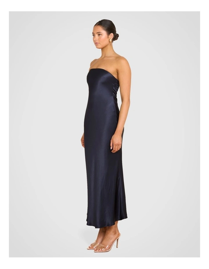 Gina Strapless Gown in Navy image 3