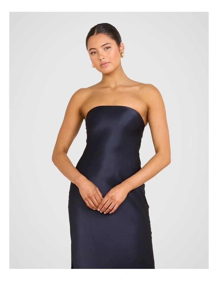Gina Strapless Gown in Navy image 4