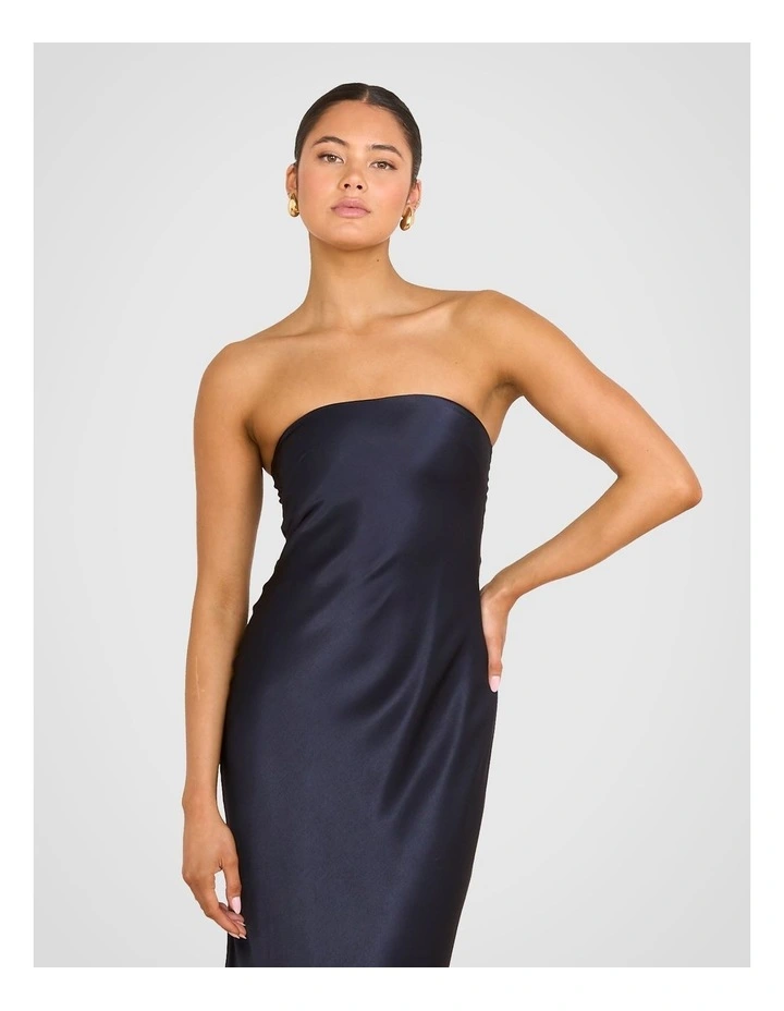 Gina Strapless Gown in Navy image 5