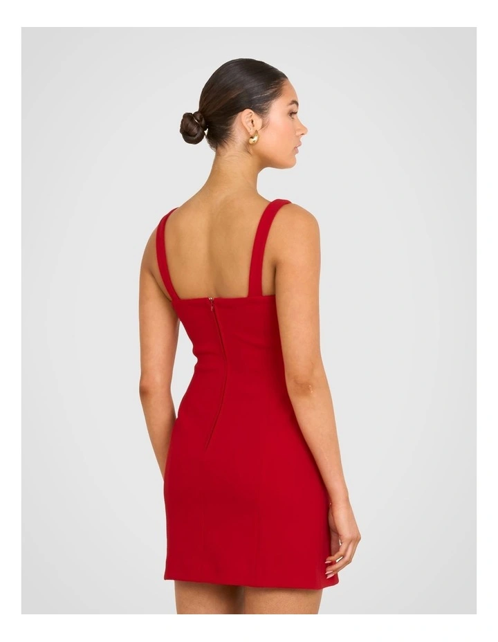 Kylie Cut Out Mini Dress in Red image 2