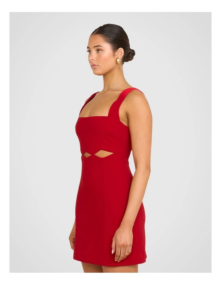 Kylie Cut Out Mini Dress in Red image 3