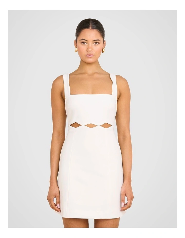 Kylie Cut Out Mini Dress in White image 1