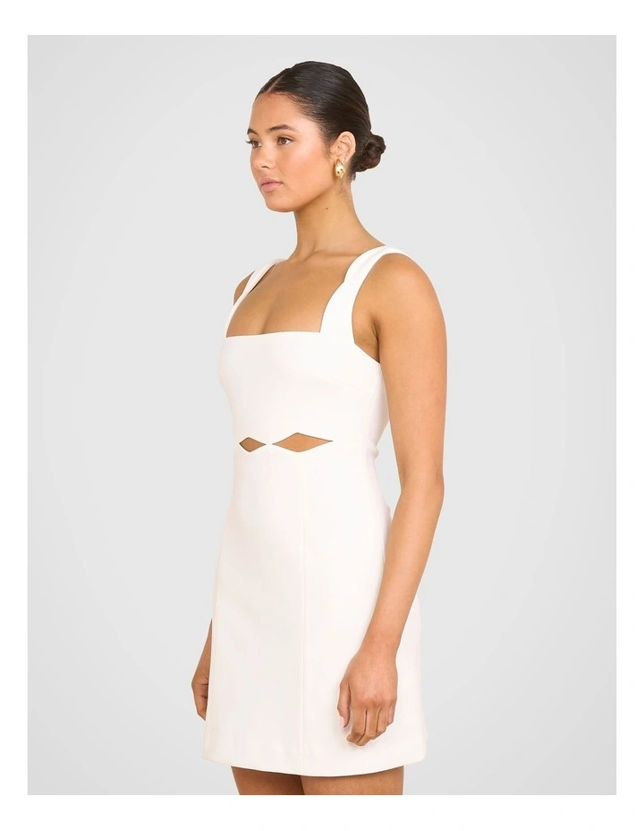 Kylie Cut Out Mini Dress in White image 3