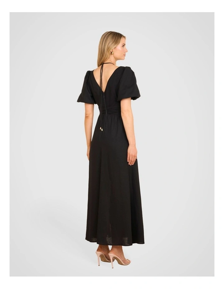 April A-Line Maxi Dress in Black image 2