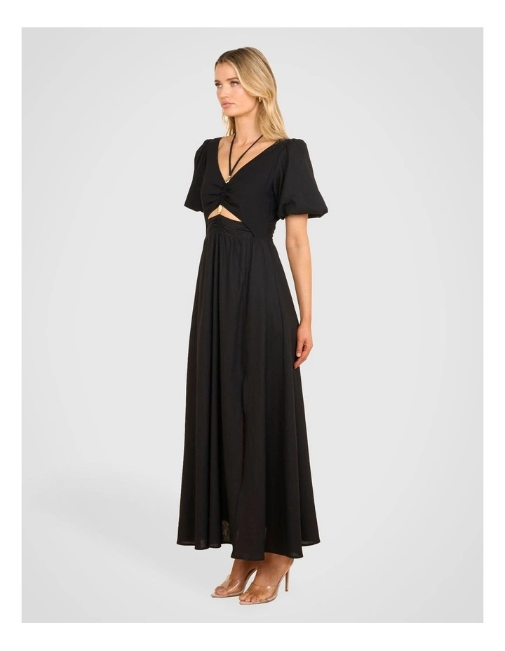 April A-Line Maxi Dress in Black image 3