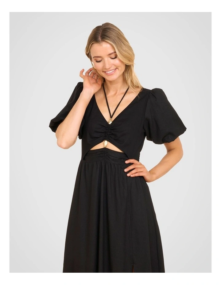April A-Line Maxi Dress in Black image 5