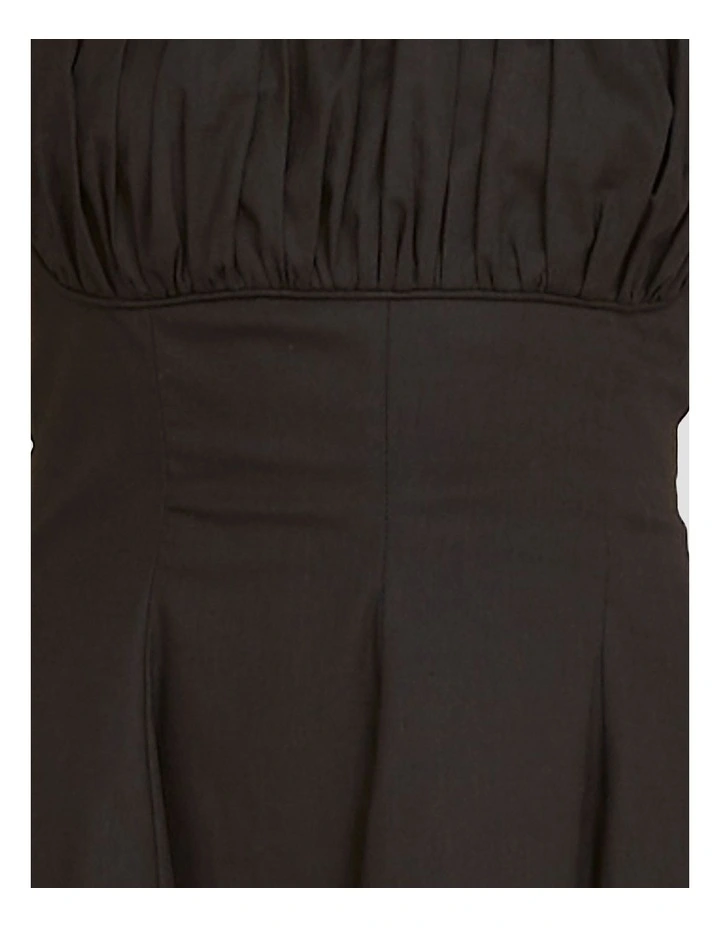 Gaia Flared Mini Dress in Black image 6