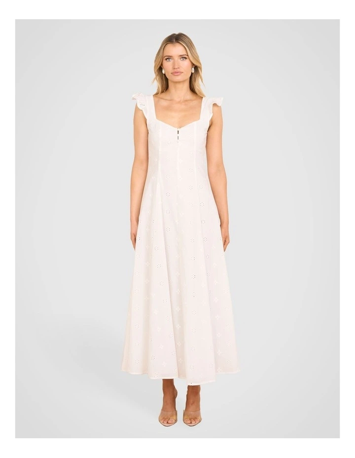 Kia Broderie Anglaise Dress in White image 1