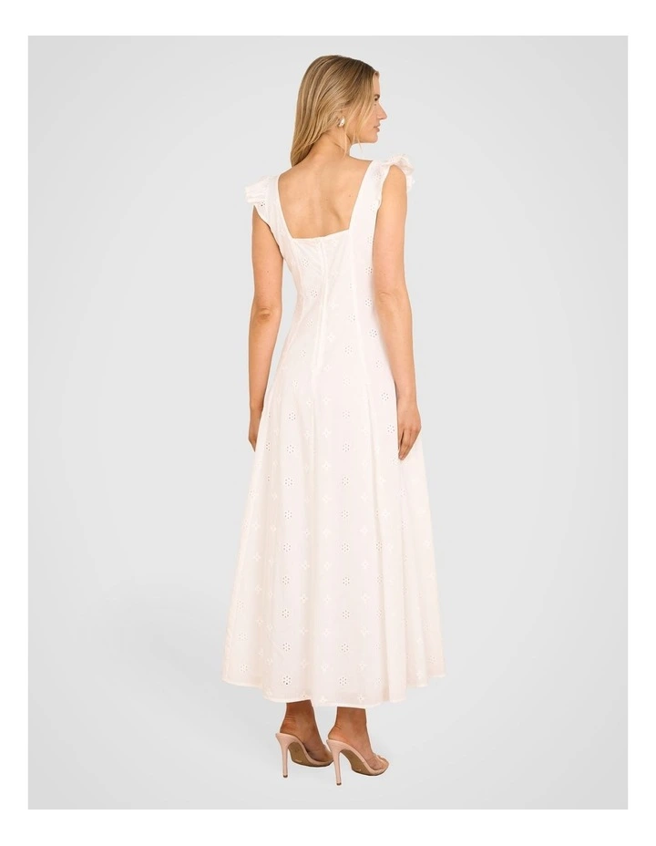 Kia Broderie Anglaise Dress in White image 2