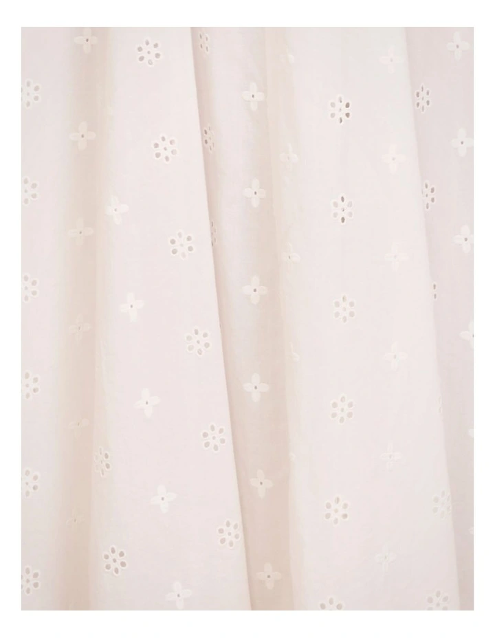 Kia Broderie Anglaise Dress in White image 6