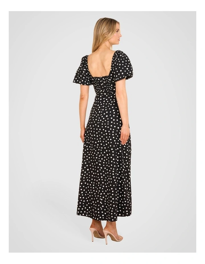 Kit Puff Sleeve Midi Dress in Multi image 2
