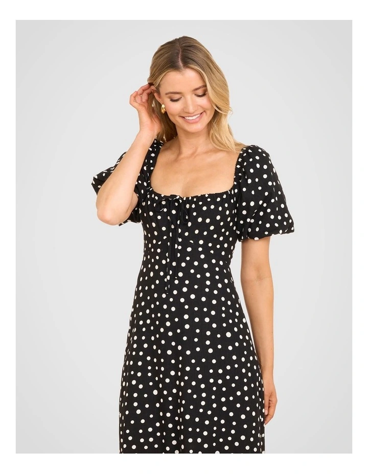 Kit Puff Sleeve Midi Dress in Multi image 4