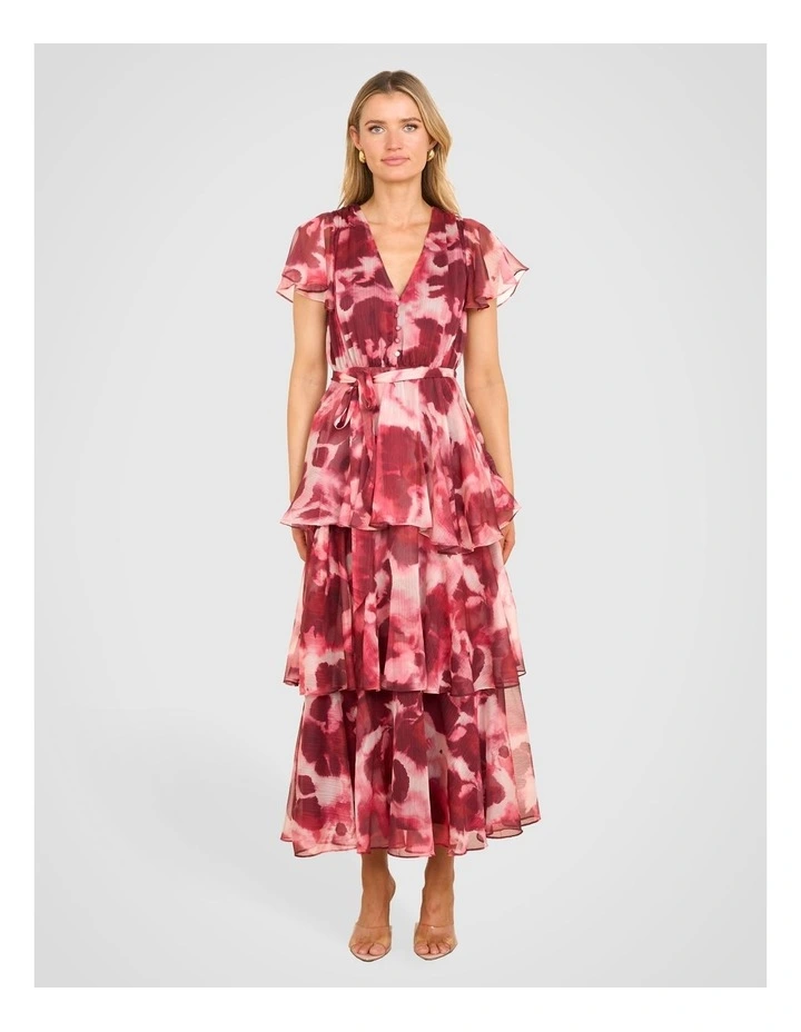 Nila Frill Tiered Maxi Dress in Multi image 1