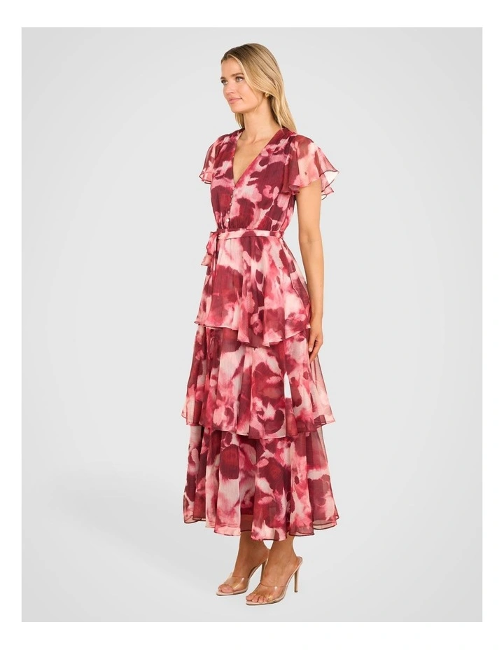 Nila Frill Tiered Maxi Dress in Multi image 3