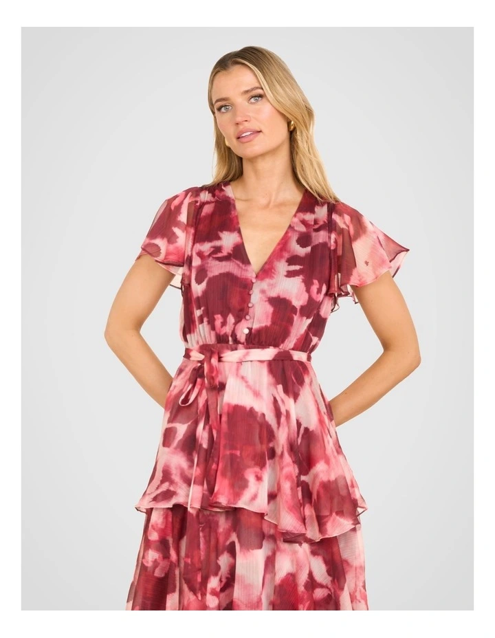 Nila Frill Tiered Maxi Dress in Multi image 4