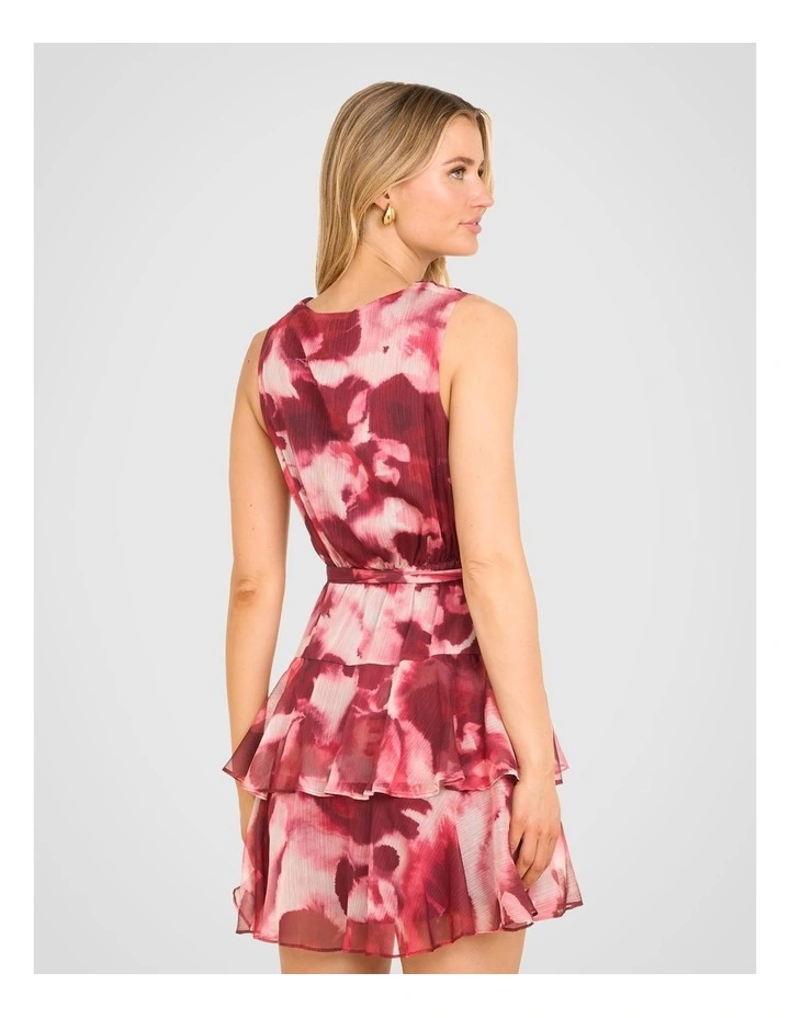 Maiah Frill Tiered Mini Dress in Multi image 2