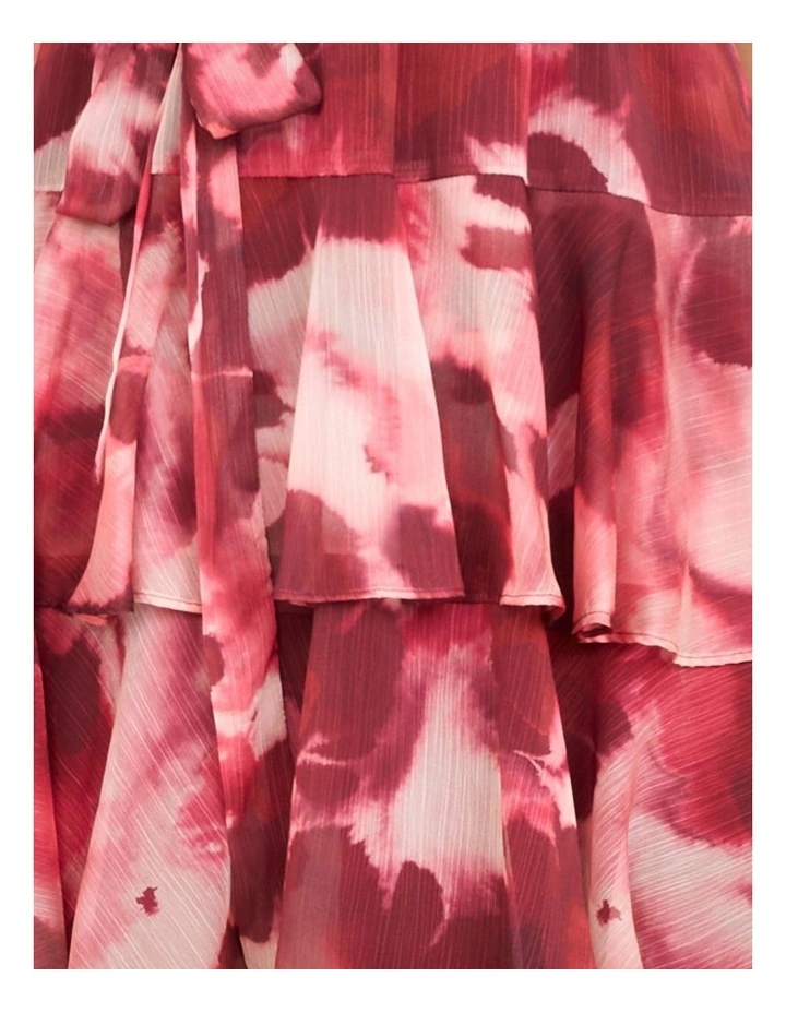 Maiah Frill Tiered Mini Dress in Multi image 6