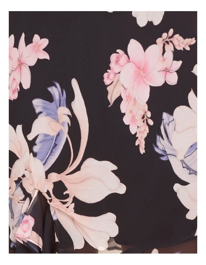 Anika Drape Neck Mini Dress in Multi image 6