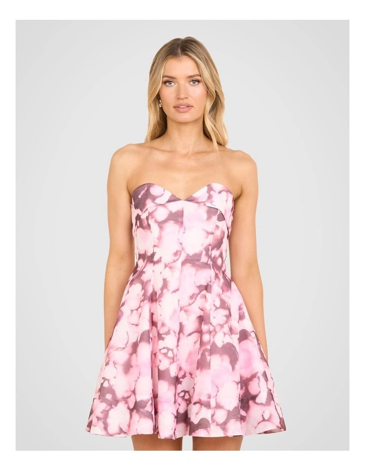 Lenia Flared Mini Dress in Multi image 1