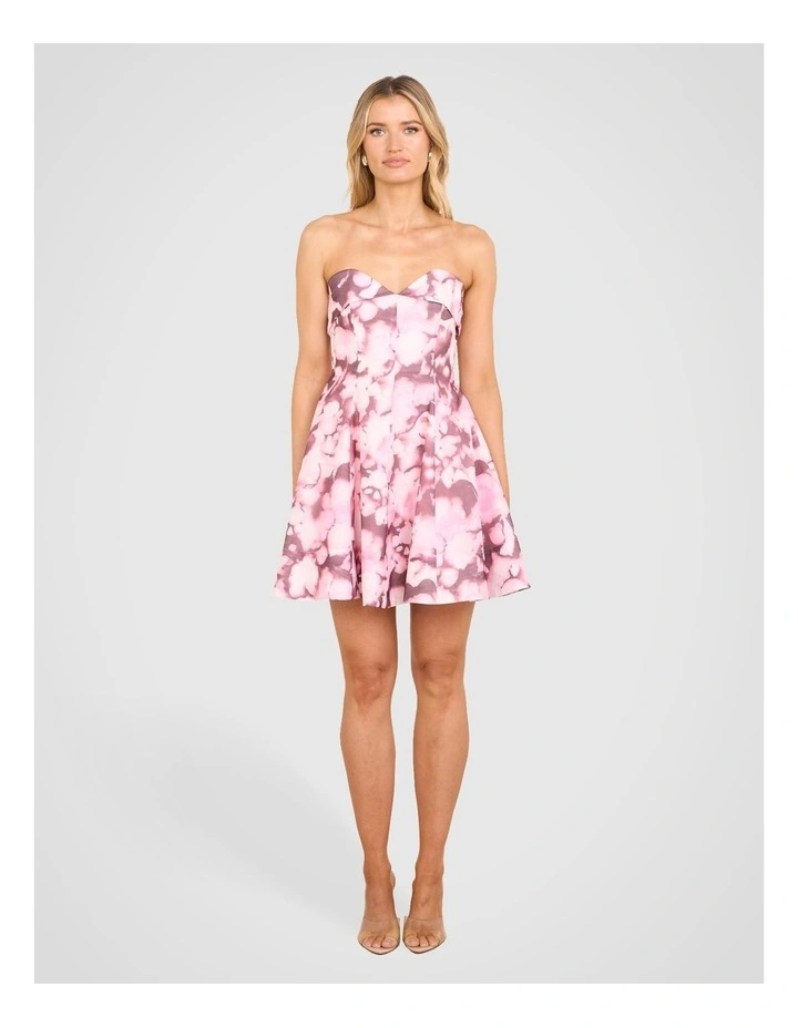 Lenia Flared Mini Dress in Multi image 4