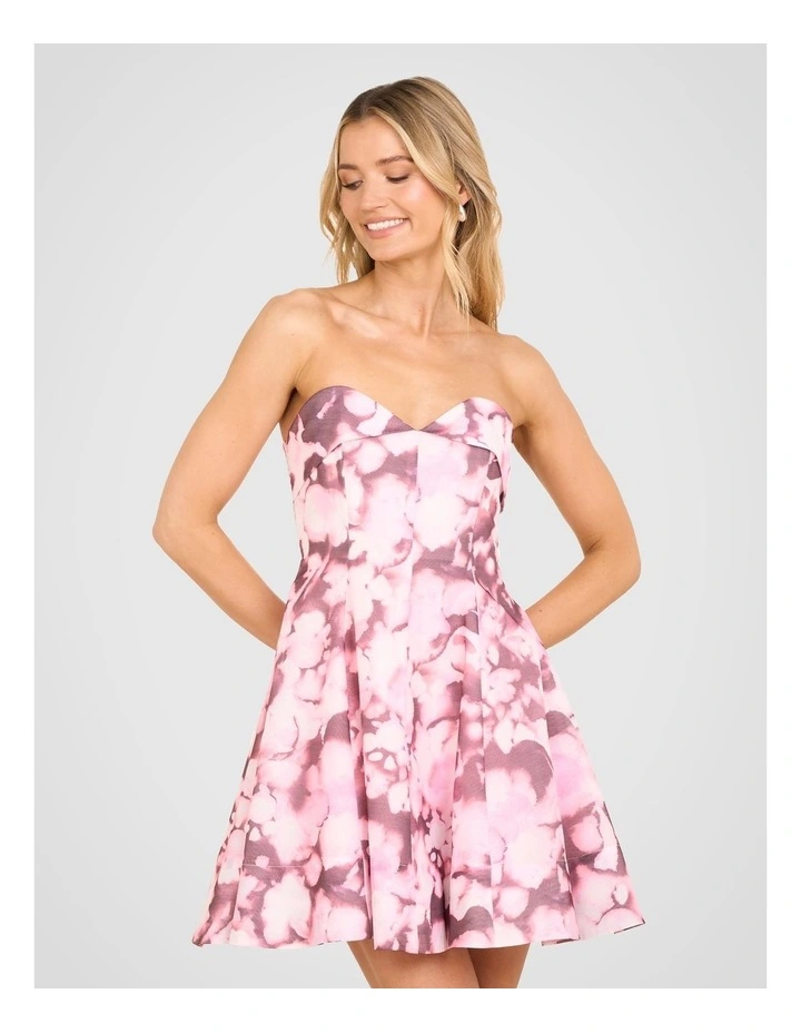 Lenia Flared Mini Dress in Multi image 5