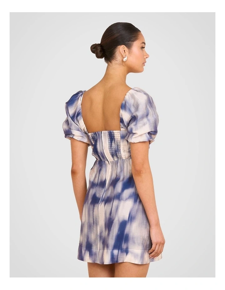 Alexis Puff Sleeve Mini Dress in Multi image 2