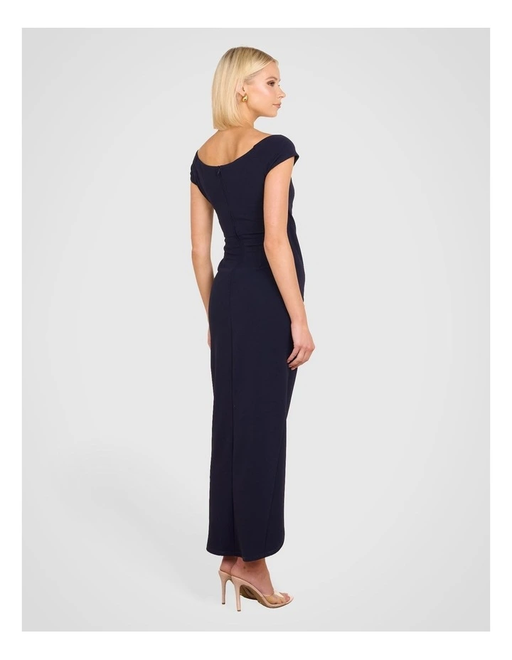Atlas Off Shoulder Gown in Navy image 2