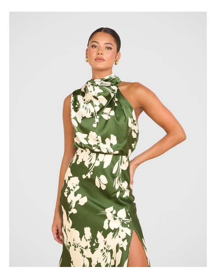 slim fit dress slacks Dara Jewel Green Long Dress – Maison Safiyaa USA main image 0