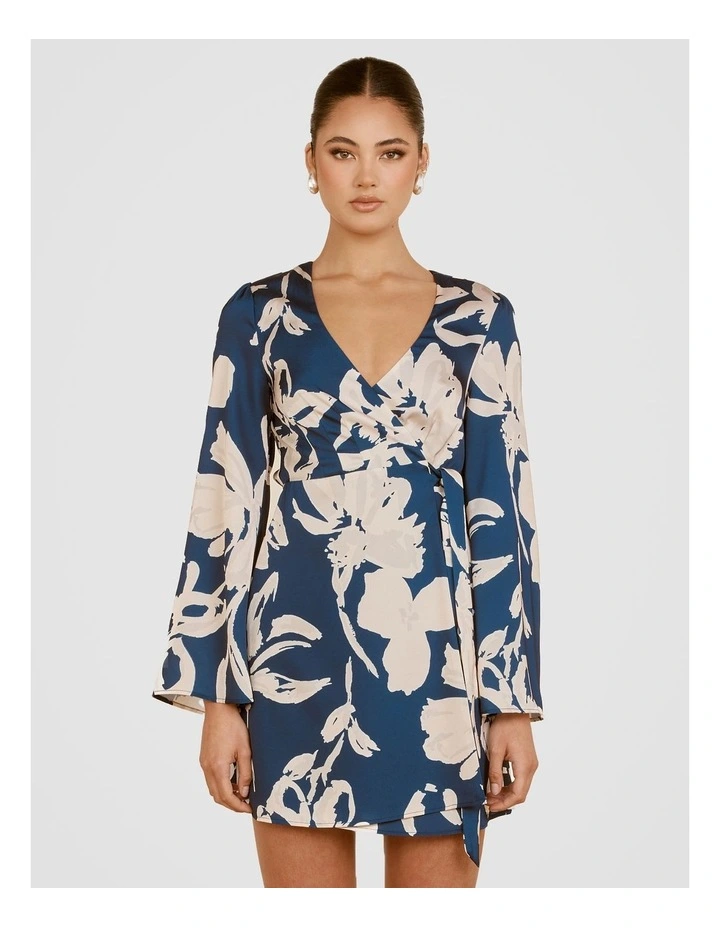 Matilda Wrap Mini Dress in Multi image 1