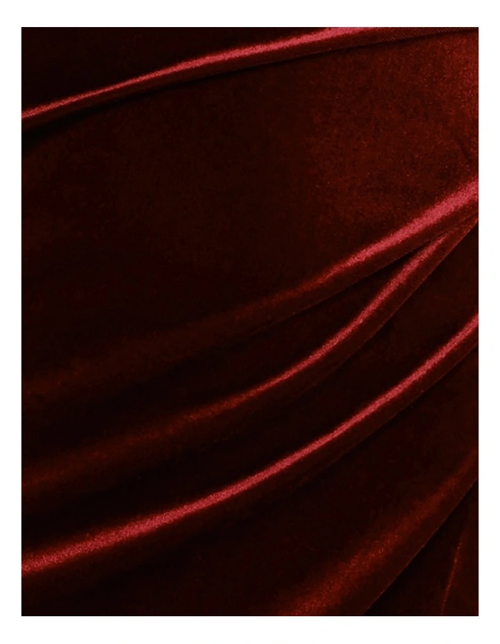 Ria Cowl Neck Maxi Dress in Burgundy image 6