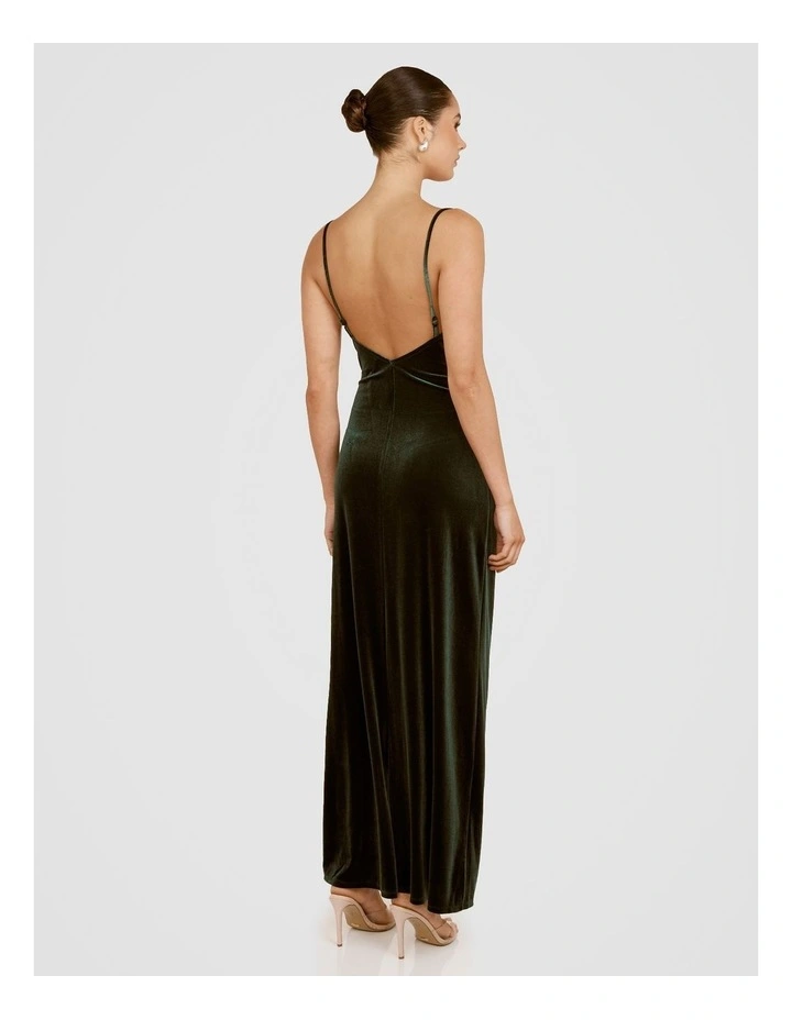 Ria Cowl Neck Maxi Dress in Emerald image 2