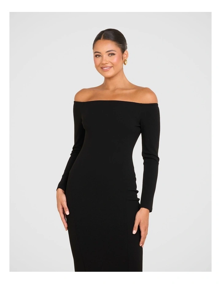 Eliana Off Shoulder Gown in Black image 5