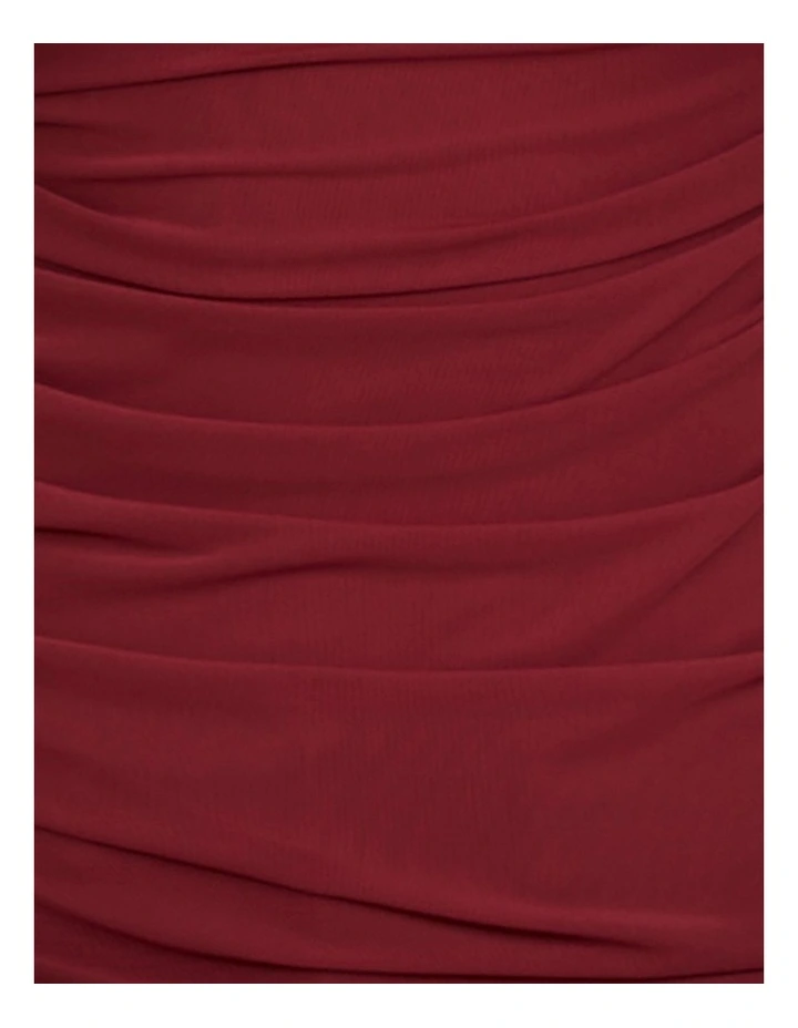 Camille Gathered Knit Top in Red image 6