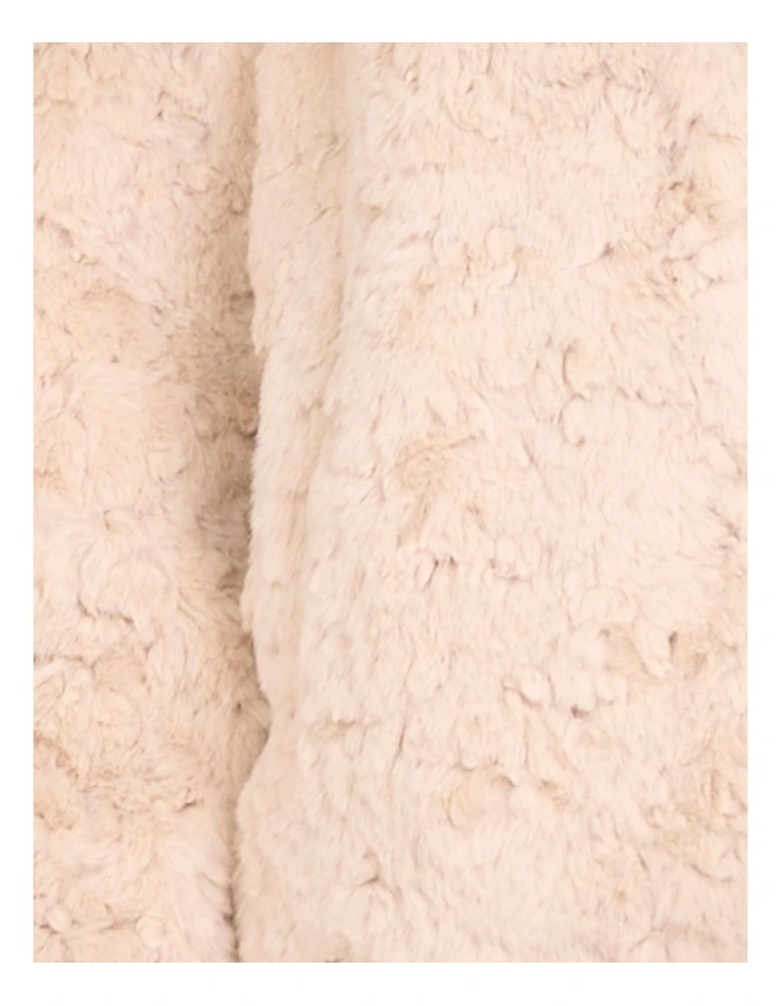 Elara Faux Fur Jacket in Beige image 6