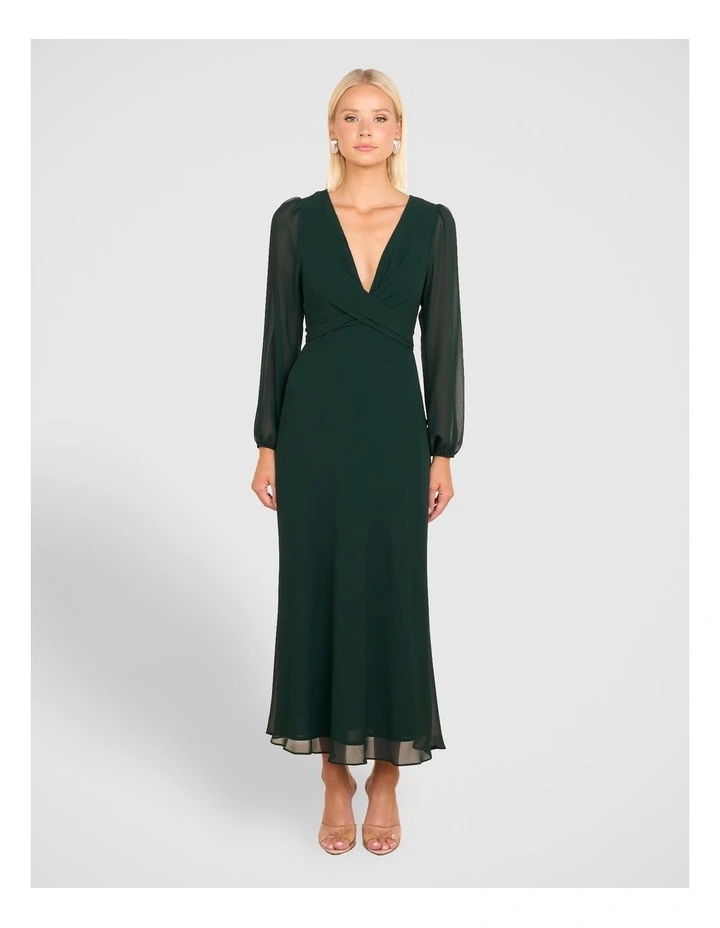 green emerald velvet dress Marianne Emerald Green Wrap Dress
