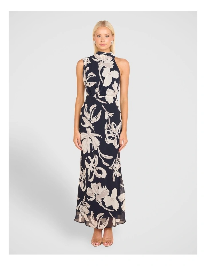 Shaye High Neck Maxi Dress in Multi image 1