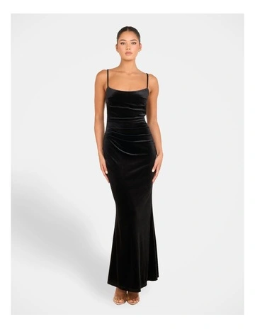 Bronie Cowl Neck Velvet Gown