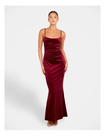 Bronie Cowl Neck Velvet Gown