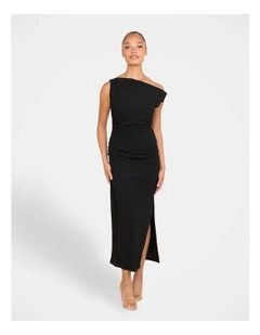 Analiese One Shoulder Dress in Black