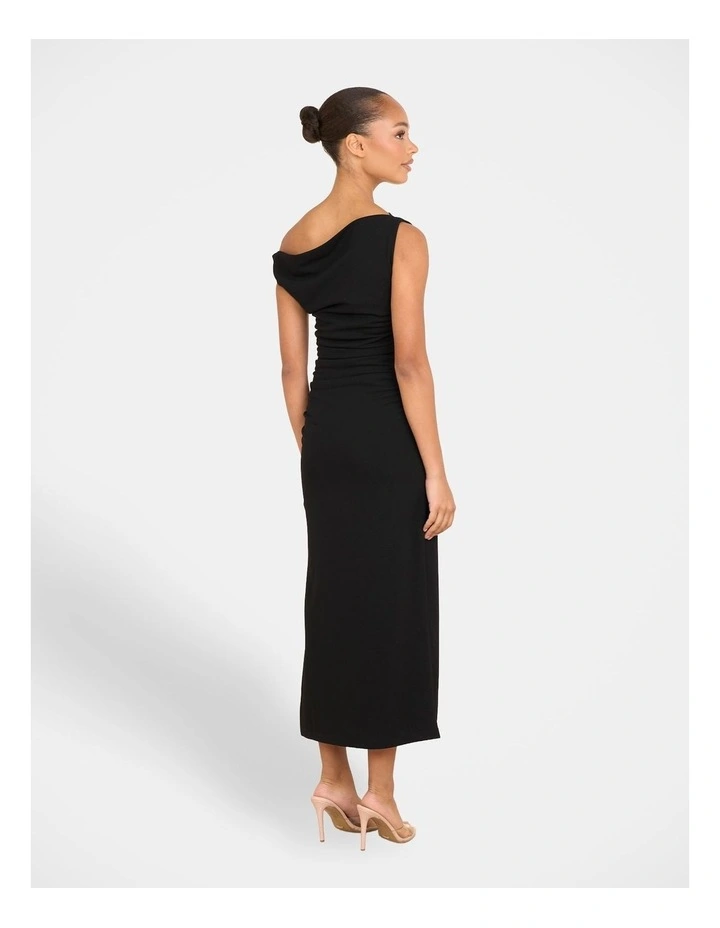 Analiese One Shoulder Dress in Black image 2