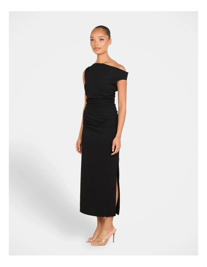 Analiese One Shoulder Dress in Black image 3