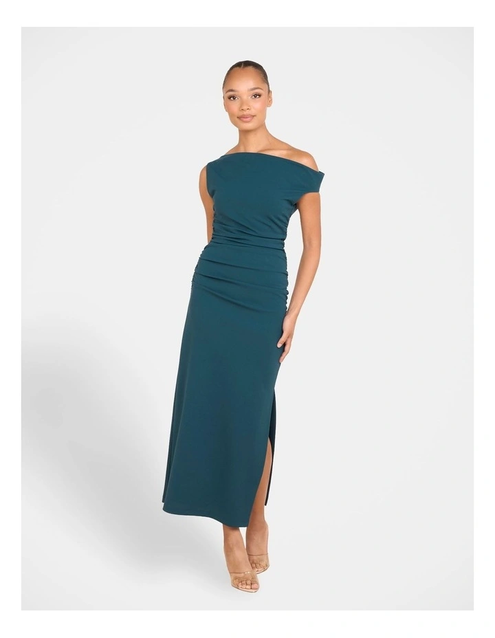 Analiese One Shoulder Dress in Blue image 1