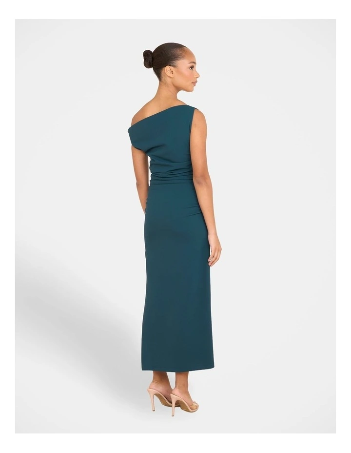 Analiese One Shoulder Dress in Blue image 2