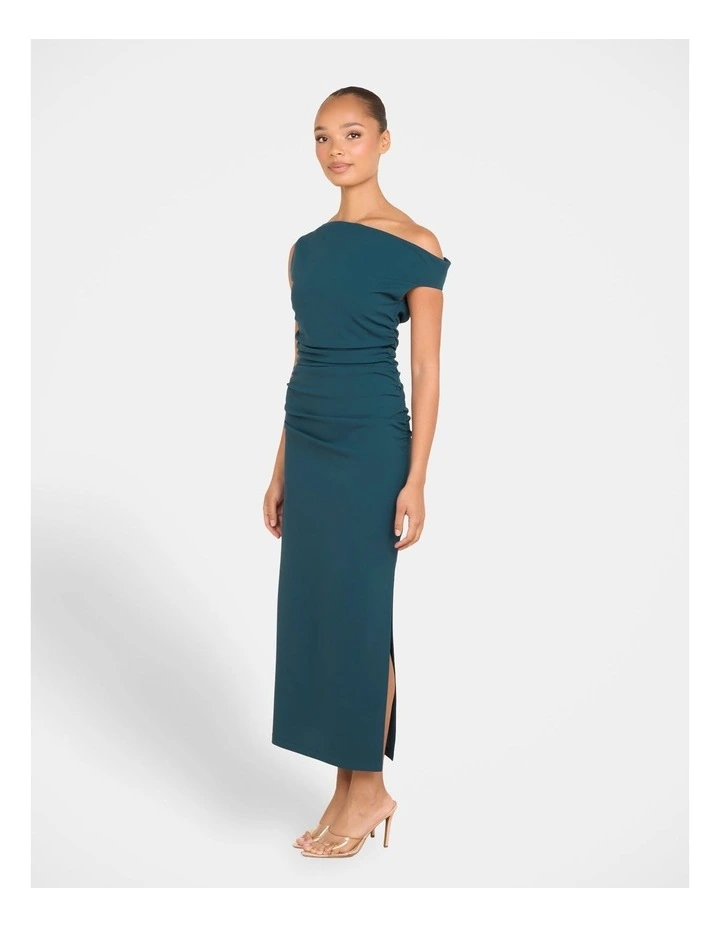 Analiese One Shoulder Dress in Blue image 3