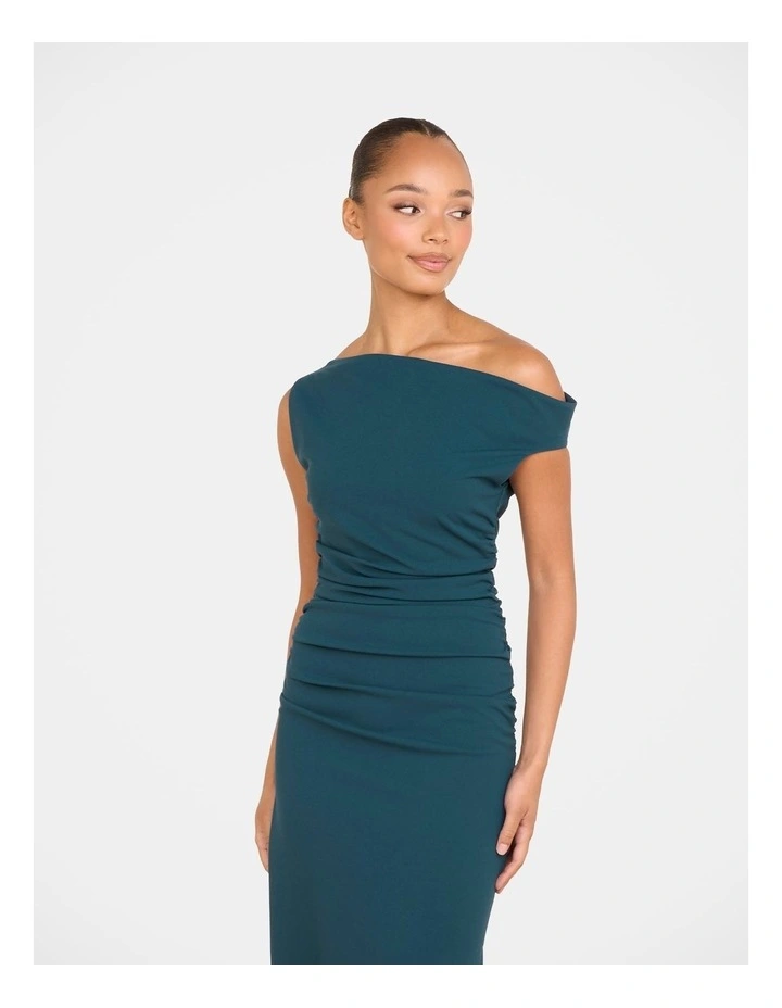 Analiese One Shoulder Dress in Blue image 4