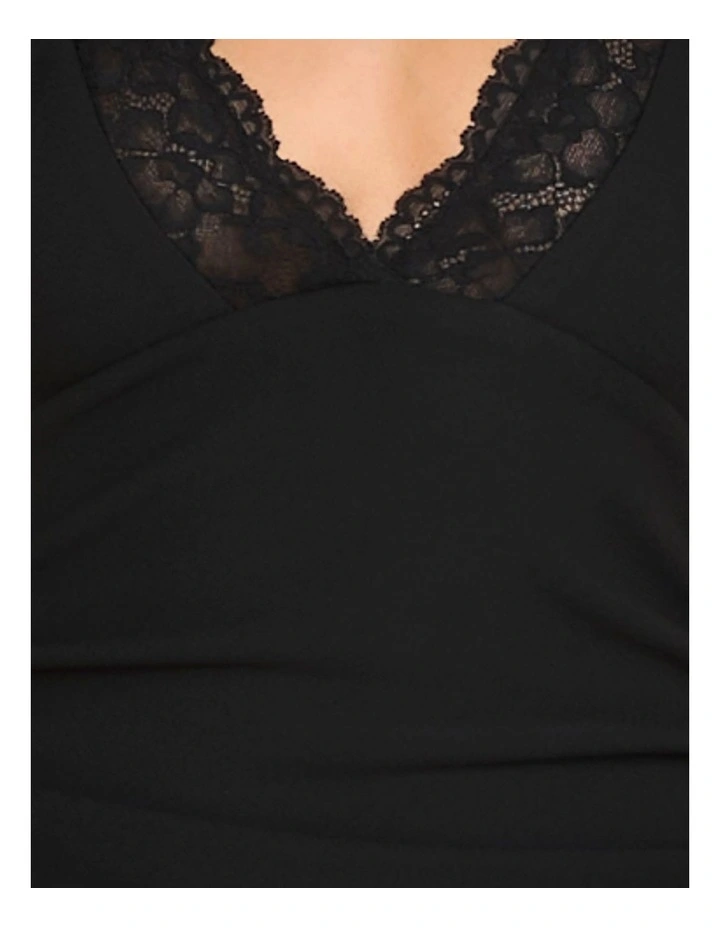 Tania Lace Front Maxi Dress in Black image 6