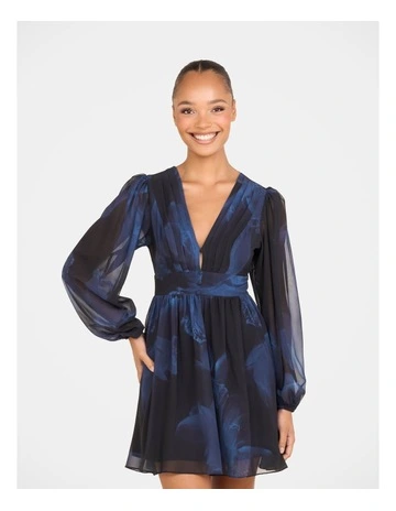 Roula Deep V-neck Mini Dress in Multi