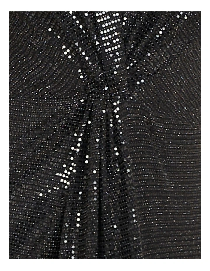 Zali Plunge Metallic Gown in Black image 6