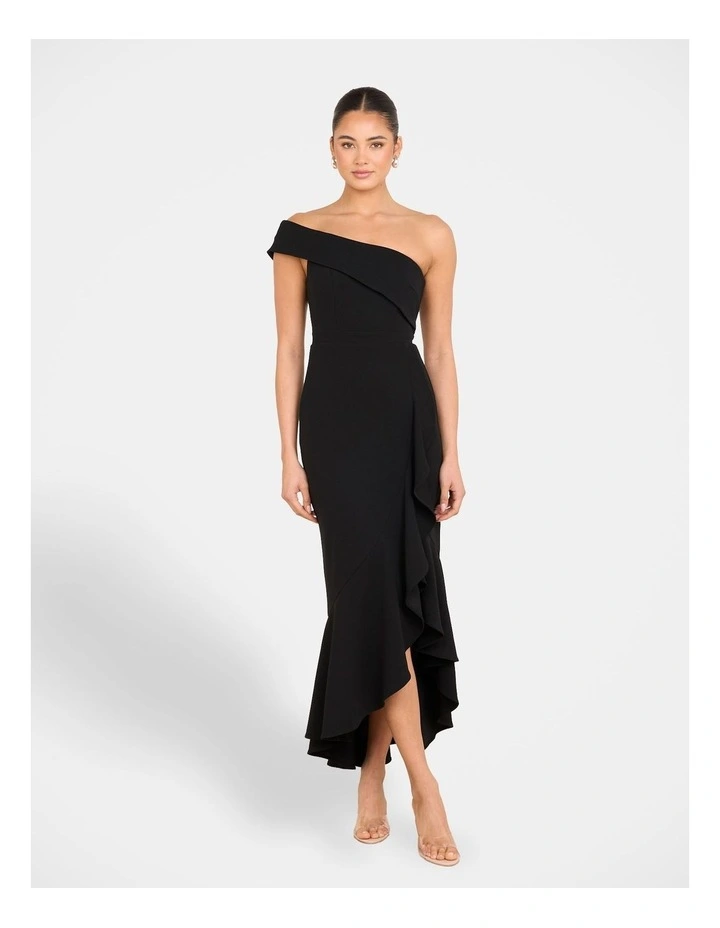 Jennifer Ruffle Dress in Black image 1