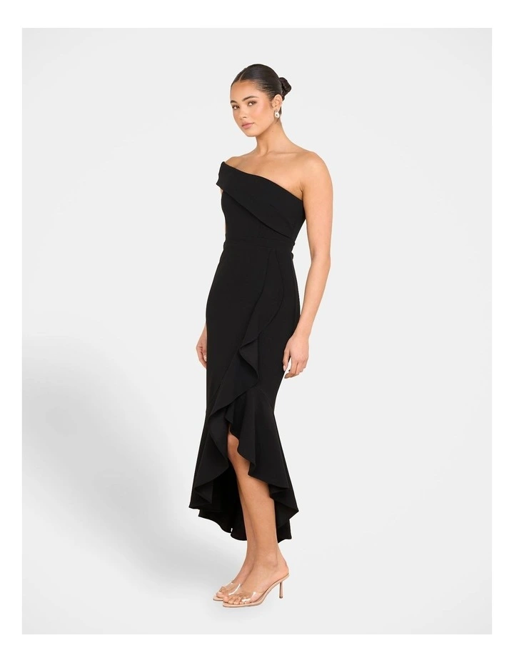 Jennifer Ruffle Dress in Black image 3